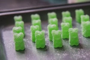 green cannabis gummy bears